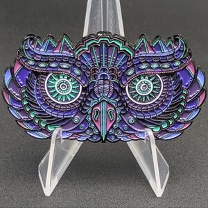 Nate Huffman Art x The Artistry Limited Edition /75 Enamel Pin LE75 Fig Owl Head